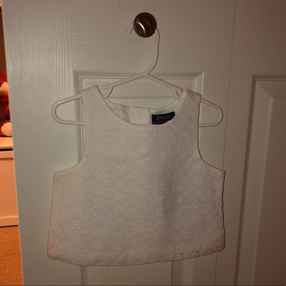 NWT - POLO RALPH LAUREN - Eyelet Top + Skirt Set